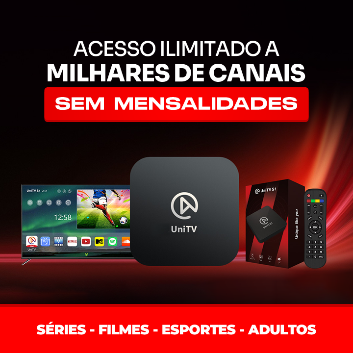 UniTV S1 - TV Box Sem Mensalidades