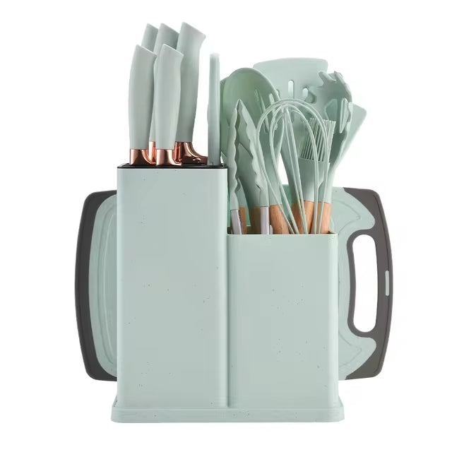 Kit de Cozinha 19 Utensílios em Silicone Premium + Brinde Incluso