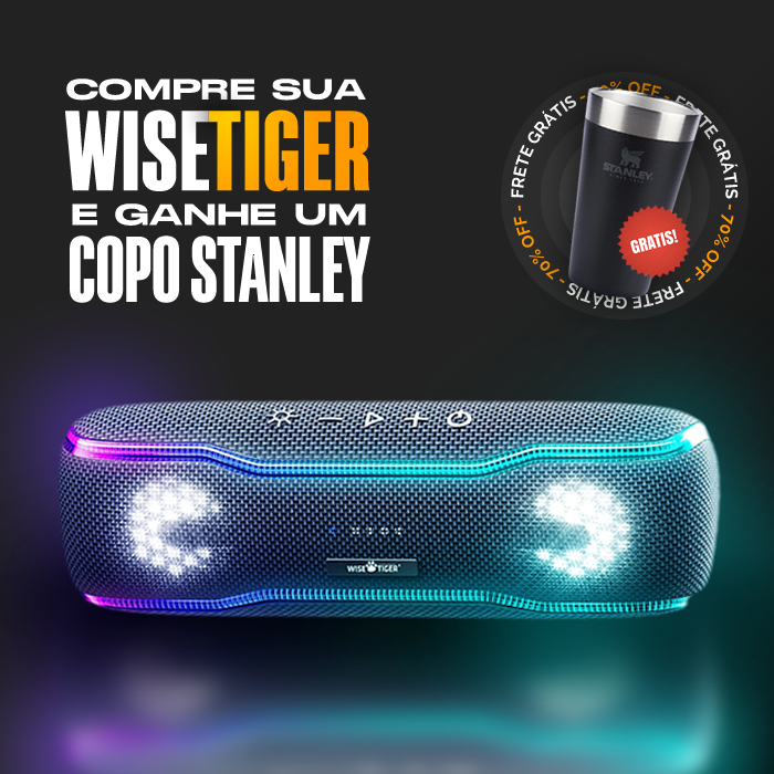 Caixinha WiseTiger™ Turbo + Copo Stanley Brinde