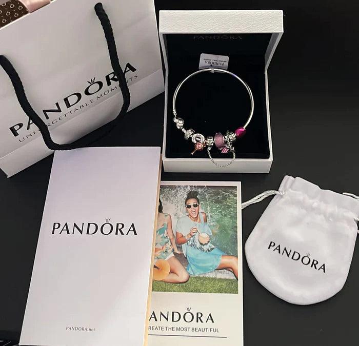 PULSEIRA PANDORA PRATA 925 + 11 BERLOQUES + 1 CORRENTE DE SEGURANÇA ÚLTIMO DIA DA PROMOÇÃO